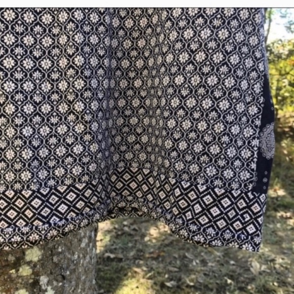 J Crew : printed blue cotton top - Picture 6 of 9